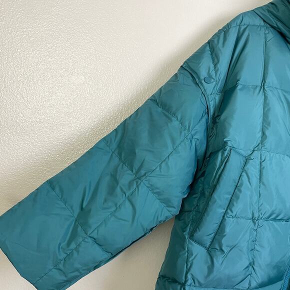 Masai Copenhagen Down Puffer Coat Small Womens Teal Full Zip Outdoors Tabiha NWT - Picture 5 of 13